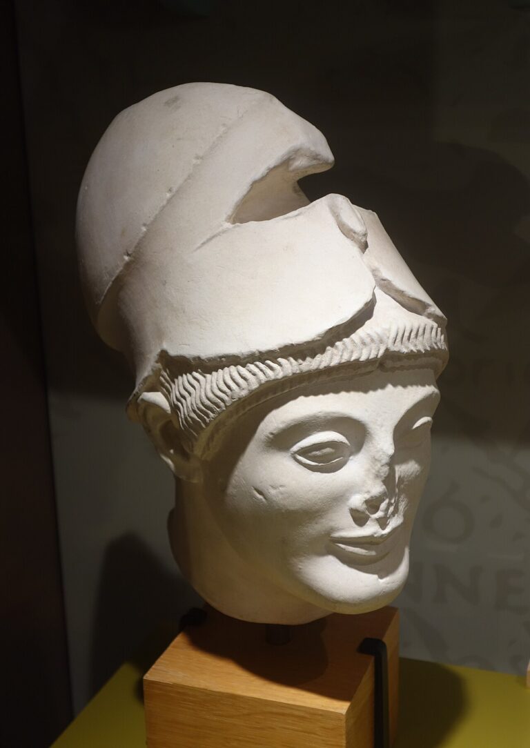 Head of a warrior, plaster cast from the Temple of Aphaea, Aegina, c. BC Teece Museum of Classical Antiquities Christchurch, NZ