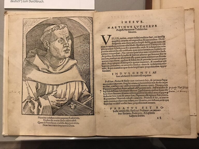 Martin Luther De captivitate Babylonica ecclesiae woodcut by Hans Baldung City Museum of Münster inv. no. 63 Bibliothek
