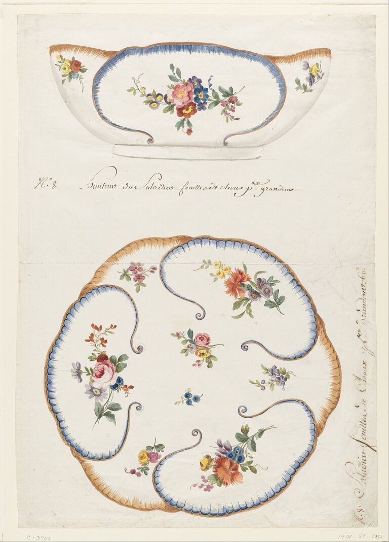Design for a Painted Porcelain: "Cabbage Leaf" Salad Bowl, for Sèvres Porcelain Manufactorytitle QS:P1476,en:"Design for a Painted Porcelain: "Cabbage Leaf" Salad Bowl, for Sèvres Porcelain Manufactory"label QS:Len,"Design for a Painted Porcelain: "Cabbage Leaf" Salad Bowl, for Sèvres Porcelain Manufactory"
