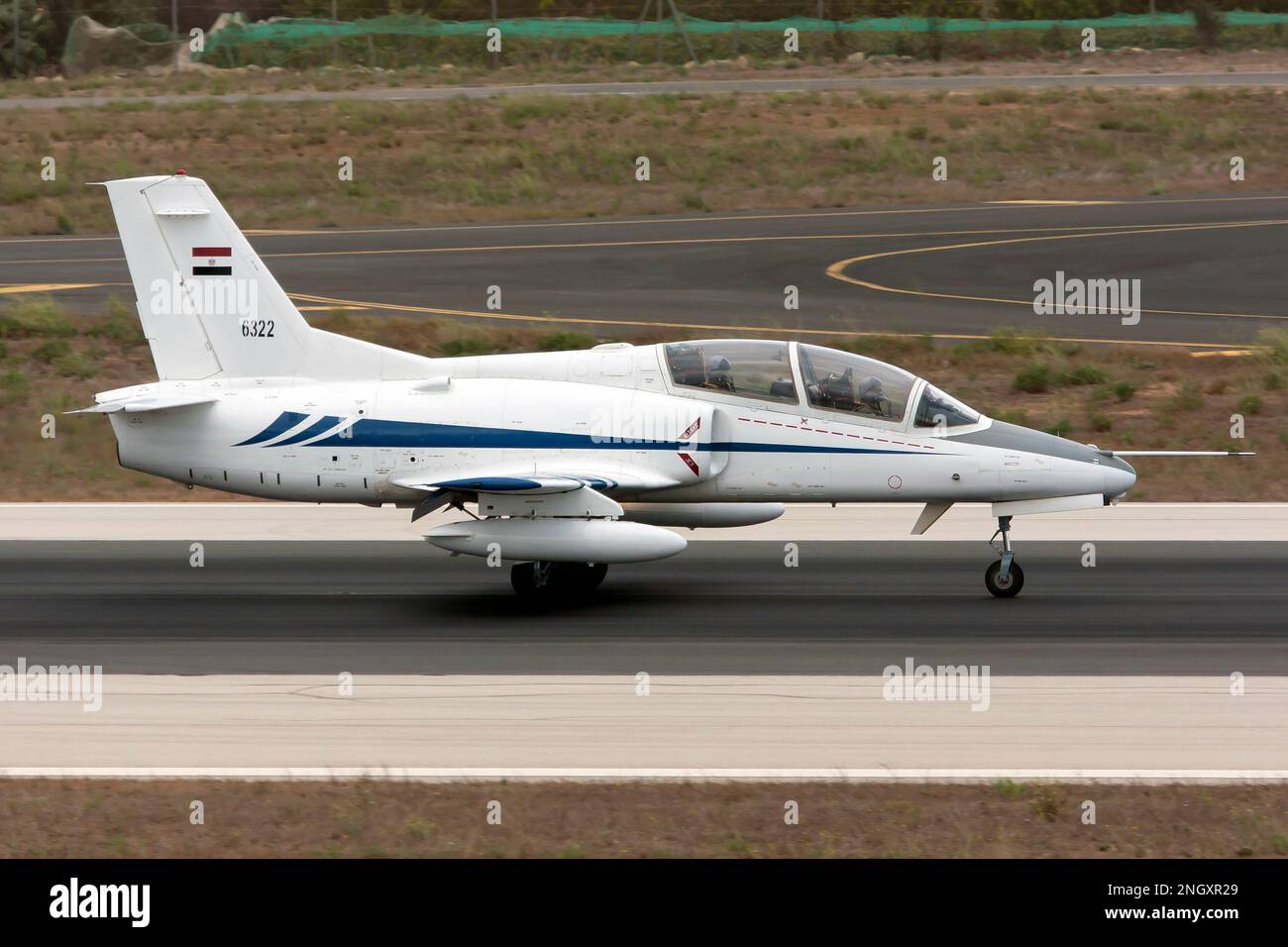 Hongdu JL-8 - An Egypt - Air Force Hongdu K-8E Karakorum on the runway at Malta