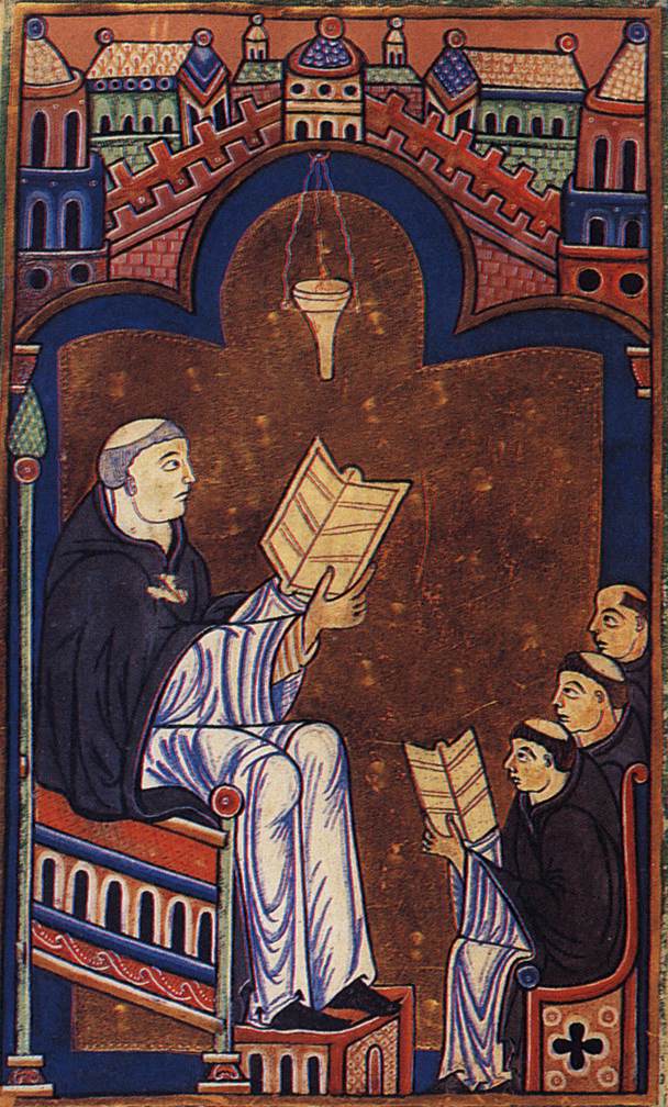 Hugh of Saint Victor teaching in his monastic school