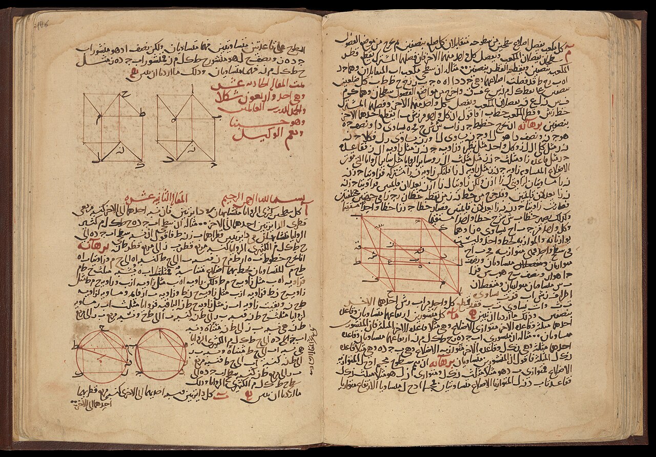 Arabic Euclid, Chester Beatty CBL Ar 3035, illustrated opening