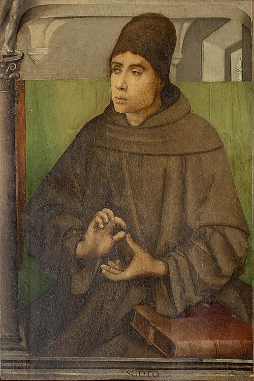Urbino studiolo portrait of John Duns Scotus