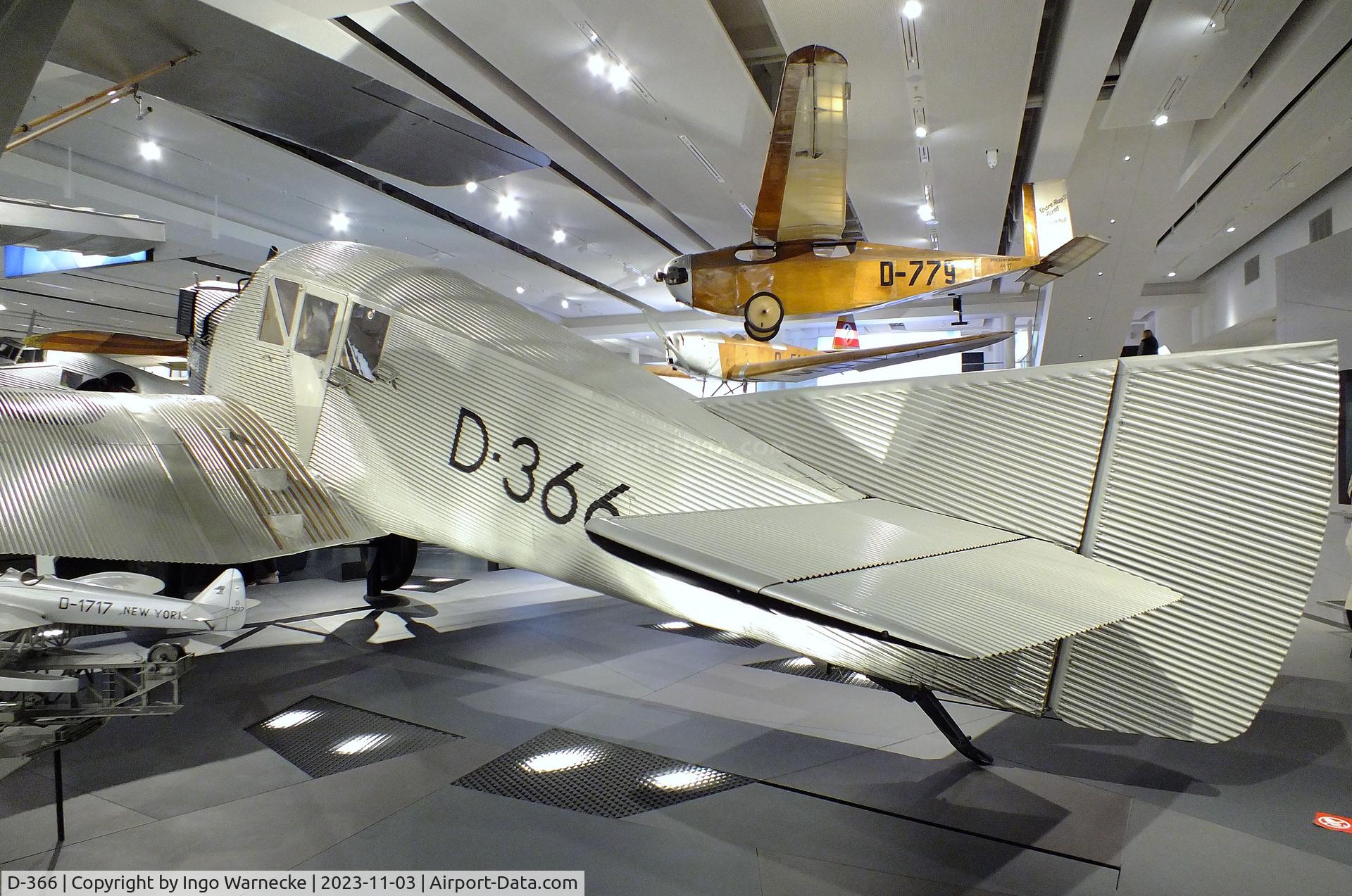 Junkers F.13 - Aircraft D-366 (1927 Junkers F.13 C/N 2018) Photo by Ingo Warnecke