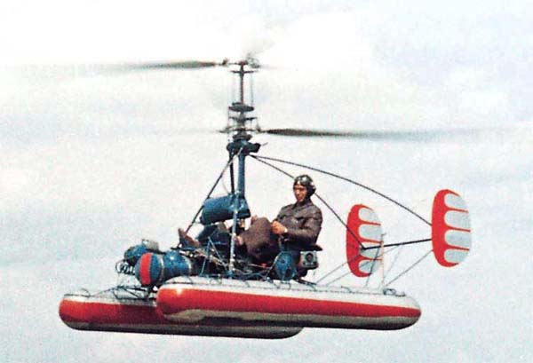 Kamov Ka-10 single-seat helicopter in flight