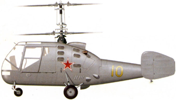 Kamov Ka-15 helicopter on its landing gear