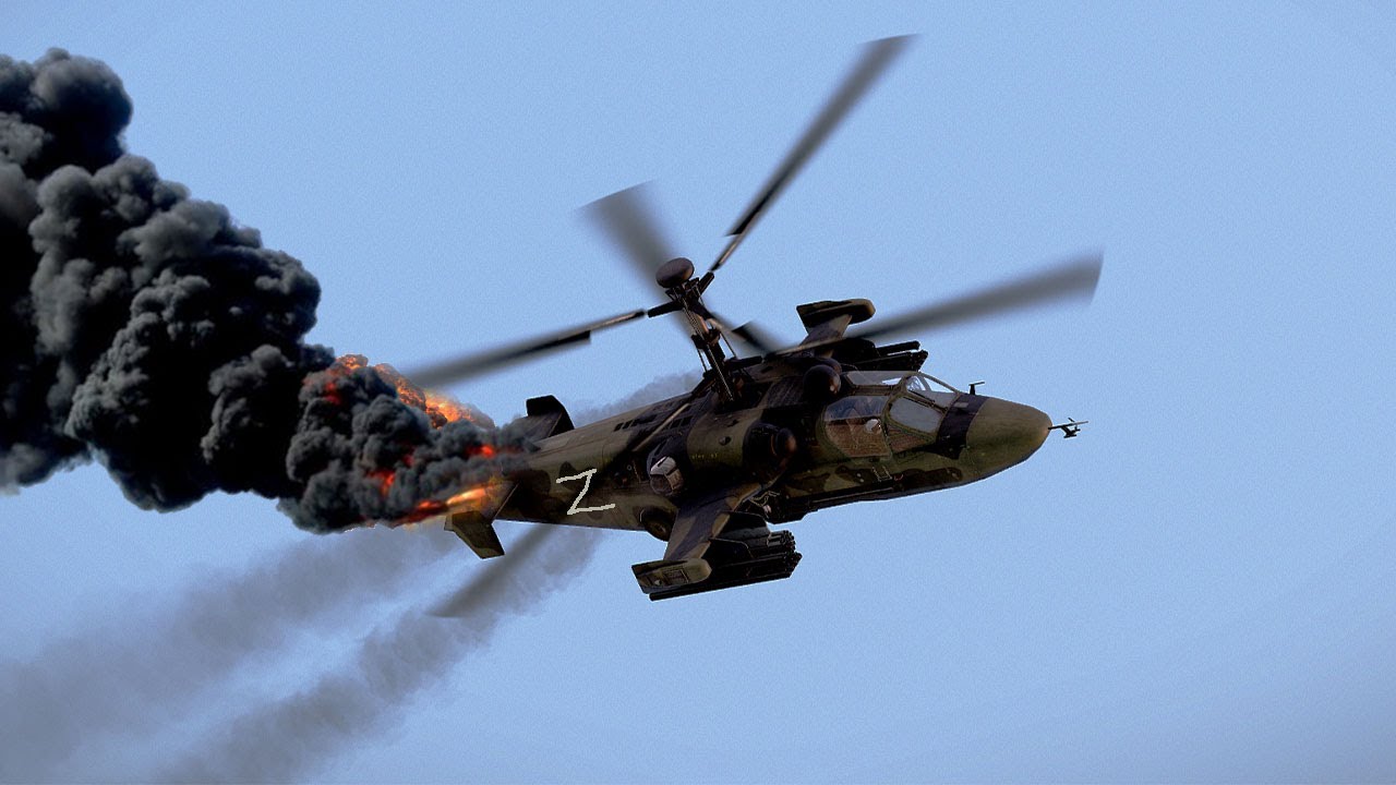 Kamov Ka-50 - Russian Kamov Ka-50 helicopter shot down by Ukrainian military missile