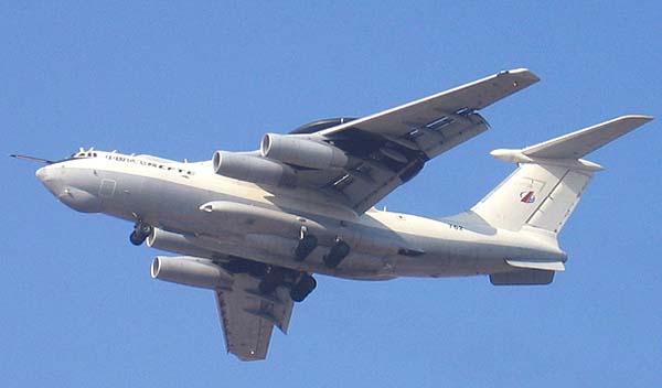 KJ-2000 AEW aircraft climbing with landing gear down