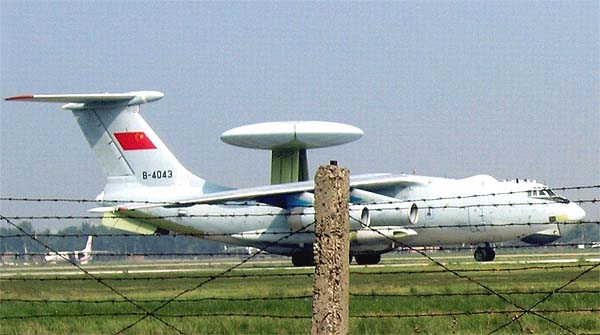 KJ-2000 airborne early warning aircraft parked on the flight line