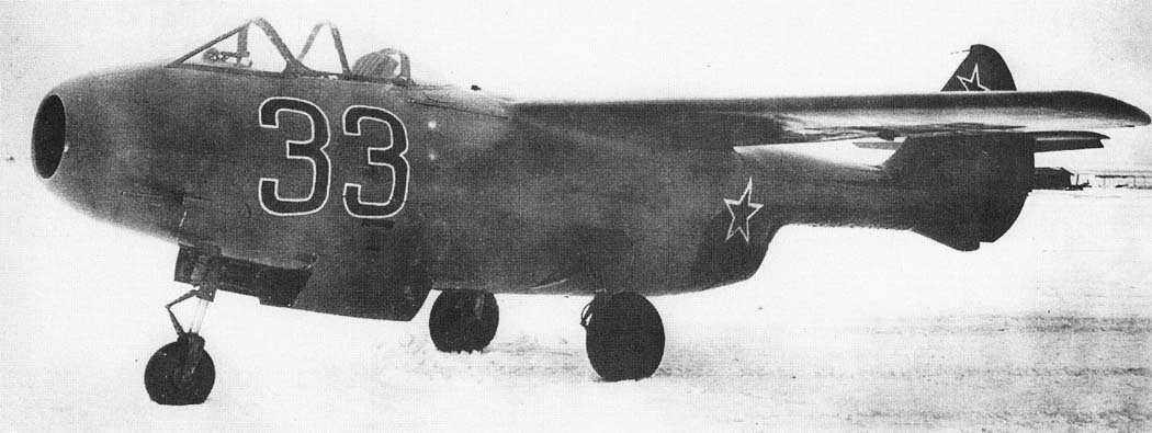 Lavochkin La-150 jet fighter ground view