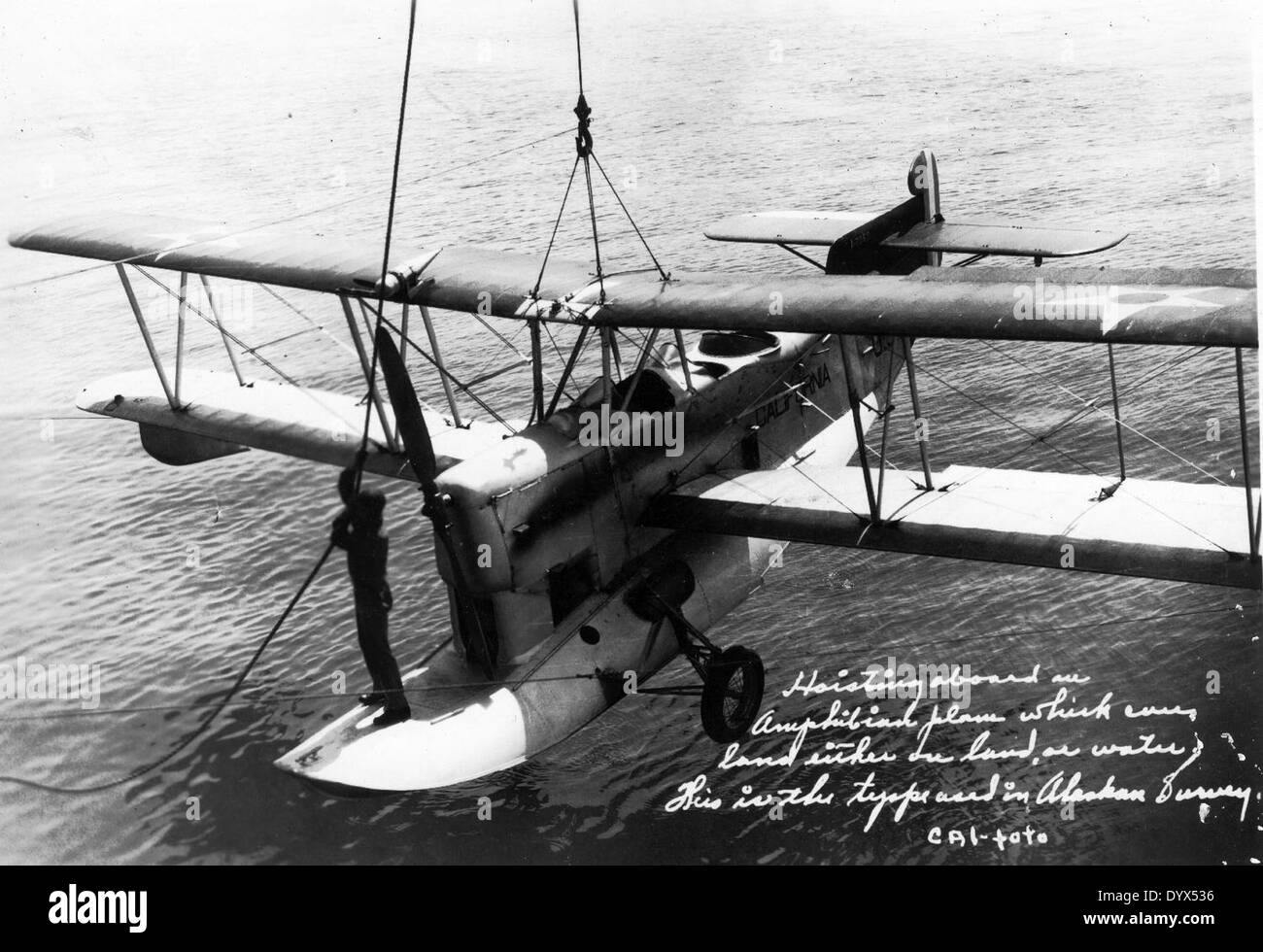 Loening OL - This image captures the Loening OL-4 amphibian aircraft, A-7060, aboard