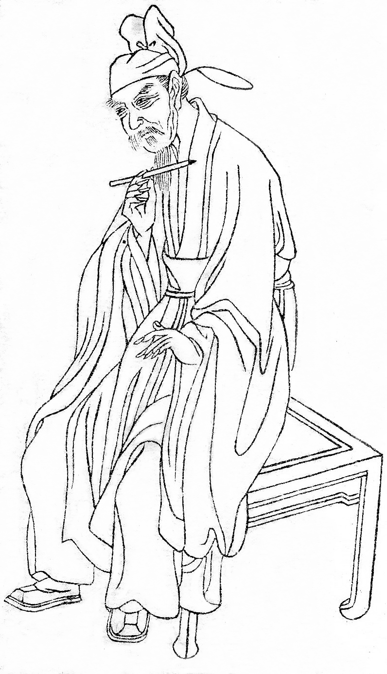 Lu Jiuyuan portrait from Wanxiaotang