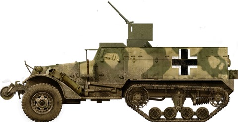M2 Half-track Car military land vehicle image 1