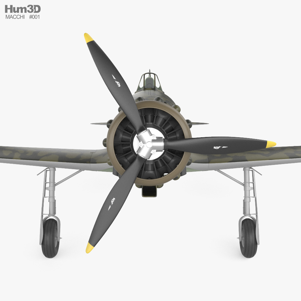 Macchi C.200 Saetta - Macchi C.200 Saetta 3D model - Download Fighter on 3DModels.org