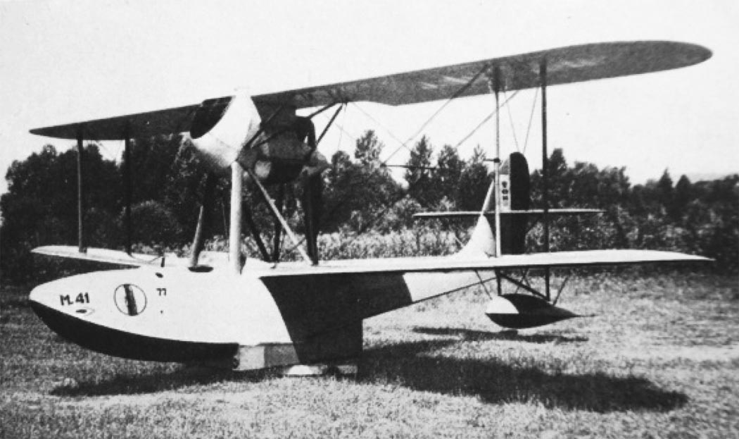 Macchi M.41 flying boat parked near shore