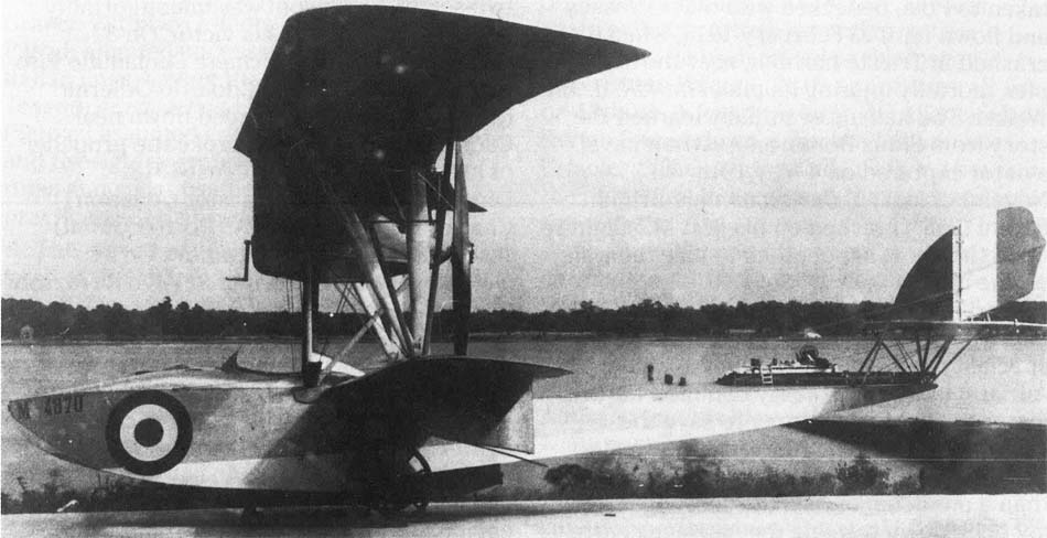 Macchi M.5 flying boat side view on water