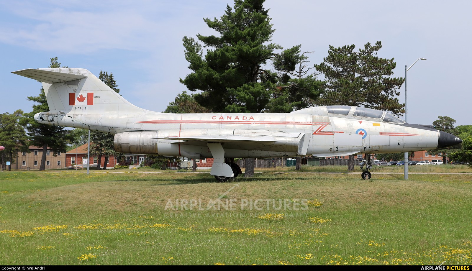 Canadian CF-101 Voodoo 101011 displayed on grass in side view.