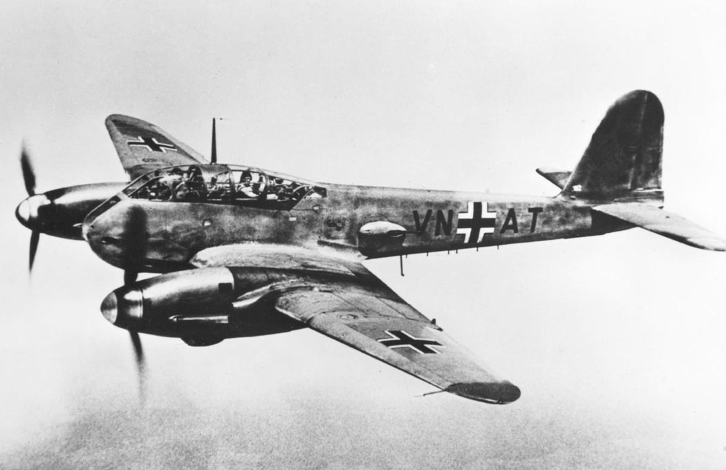 Messerschmitt Me 210 banking in flight