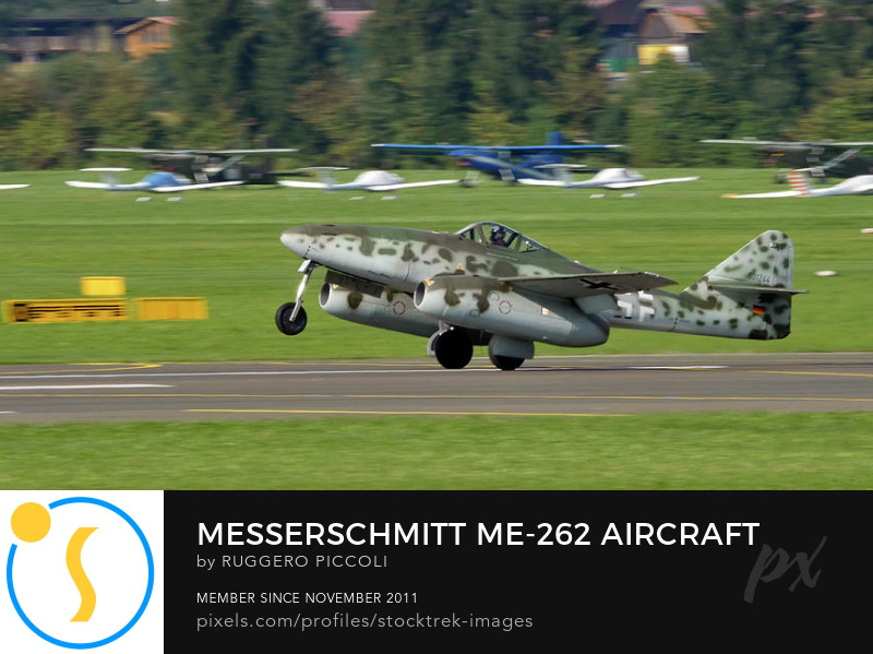 Messerschmitt Me 262 - Canvas Art Messerschmitt Me-262 Aircraft #2 Photograph by Ruggero Piccoli - Pixels