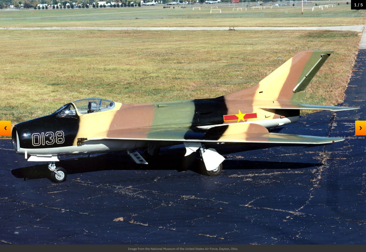 Mikoyan-Gurevich MiG-19 - Image from the National Museum of the United States Air Force, Dayton, Ohio
