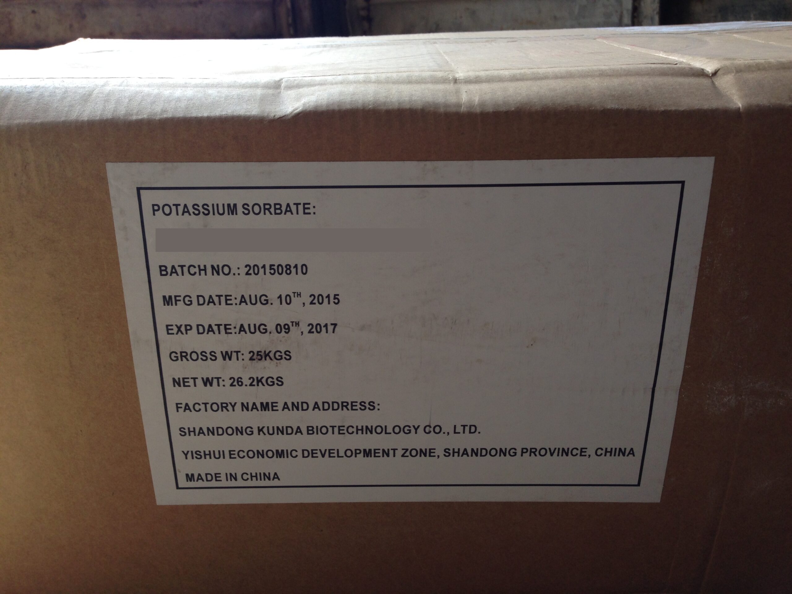 Potassium Sorbate
