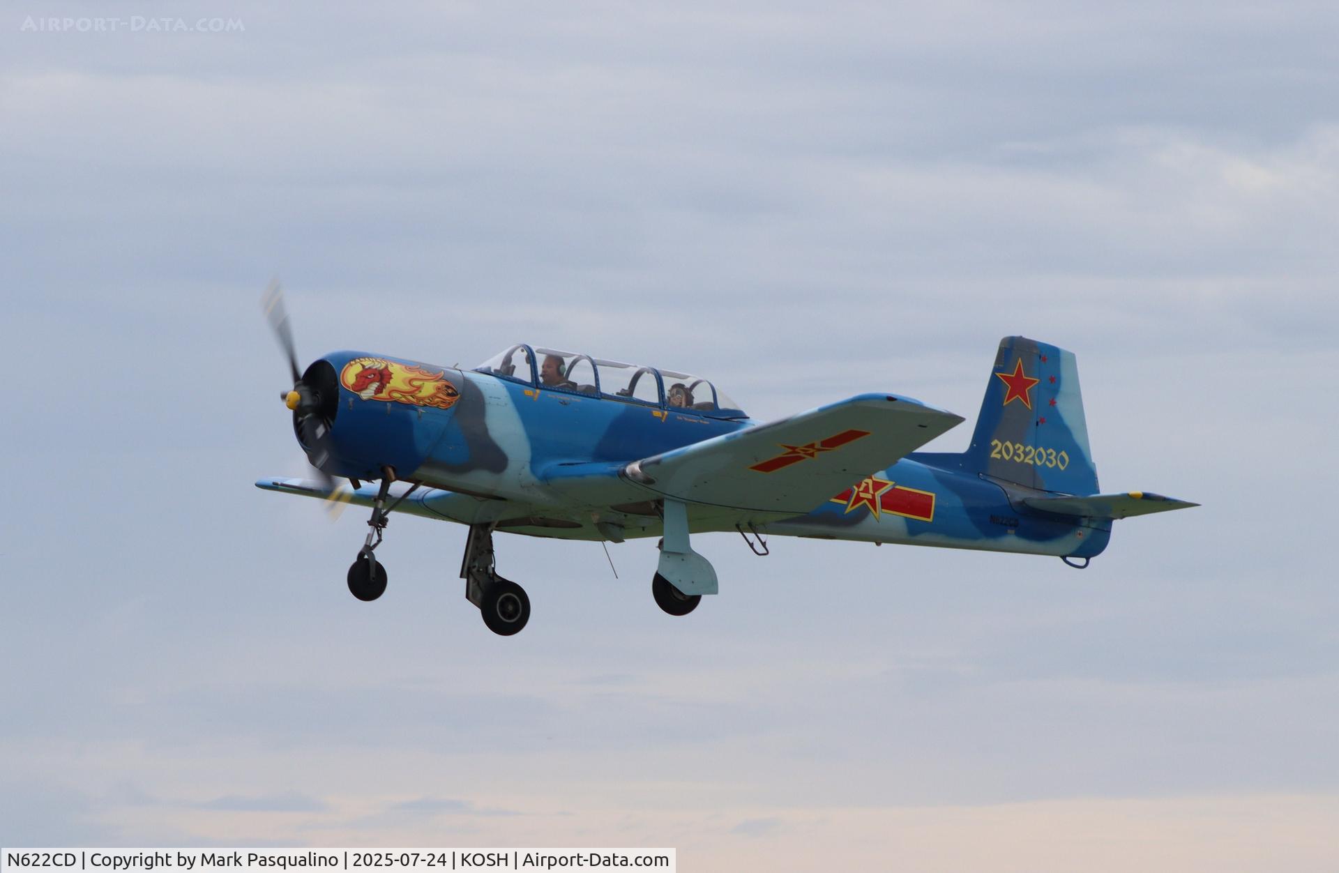 Nanchang CJ-6 - Aircraft N622CD (1977 Nanchang CJ-6A C/N 2032030) Photo by Mark