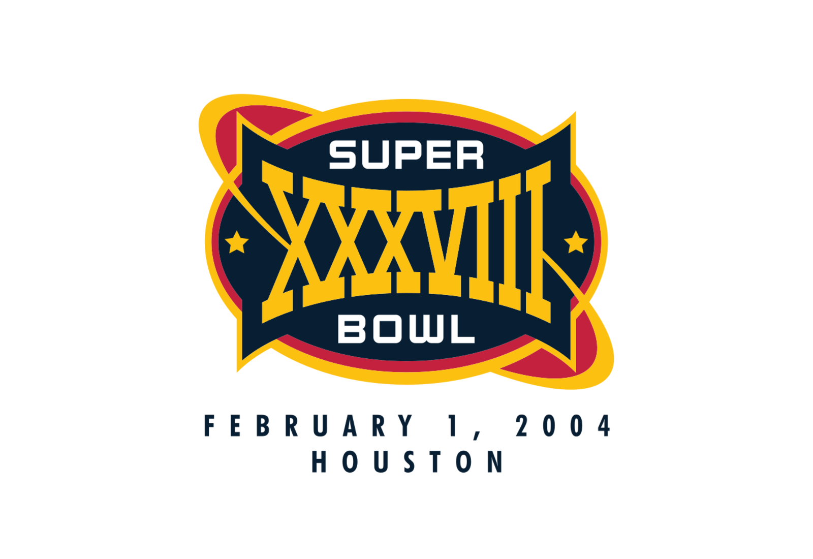 NFL Season 2003 Super Bowl XXXVIII logo