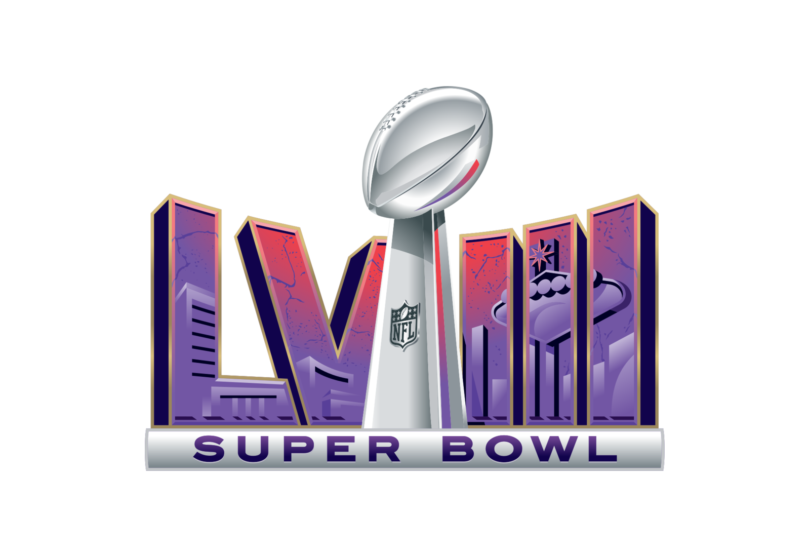 NFL Season 2023 Super Bowl LVIII logo