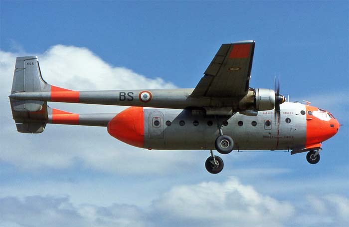 Nord Noratlas transport aircraft in flight