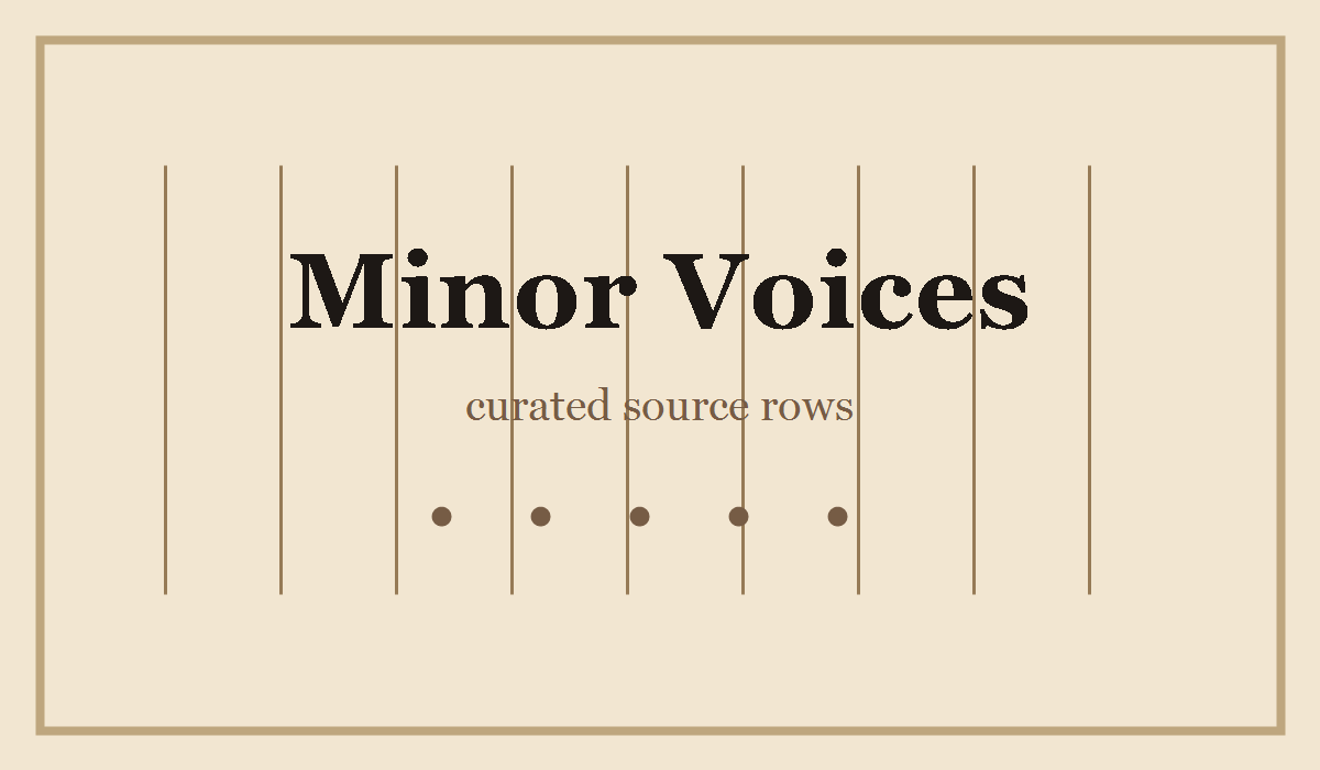 Minor Voices internal mark