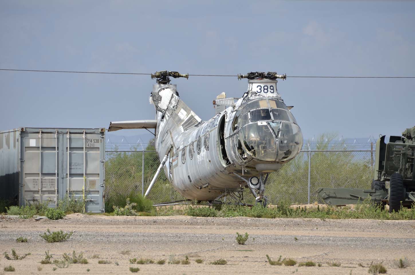 Piasecki H-21 Shawnee tandem-rotor helicopter at Pima