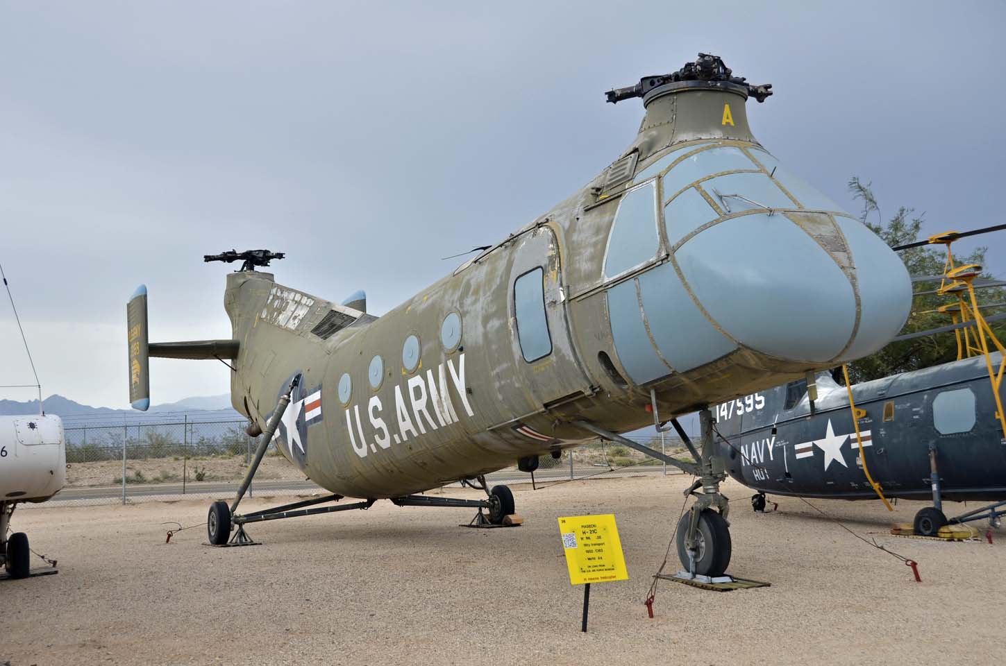 Piasecki H-21 Shawnee tandem-rotor helicopter in Tucson