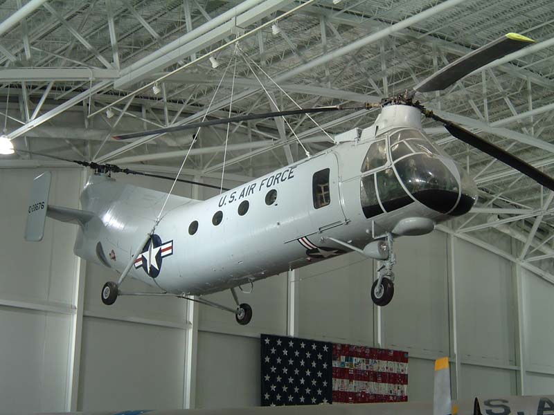 Piasecki H-21 Shawnee tandem-rotor helicopter in Ashland