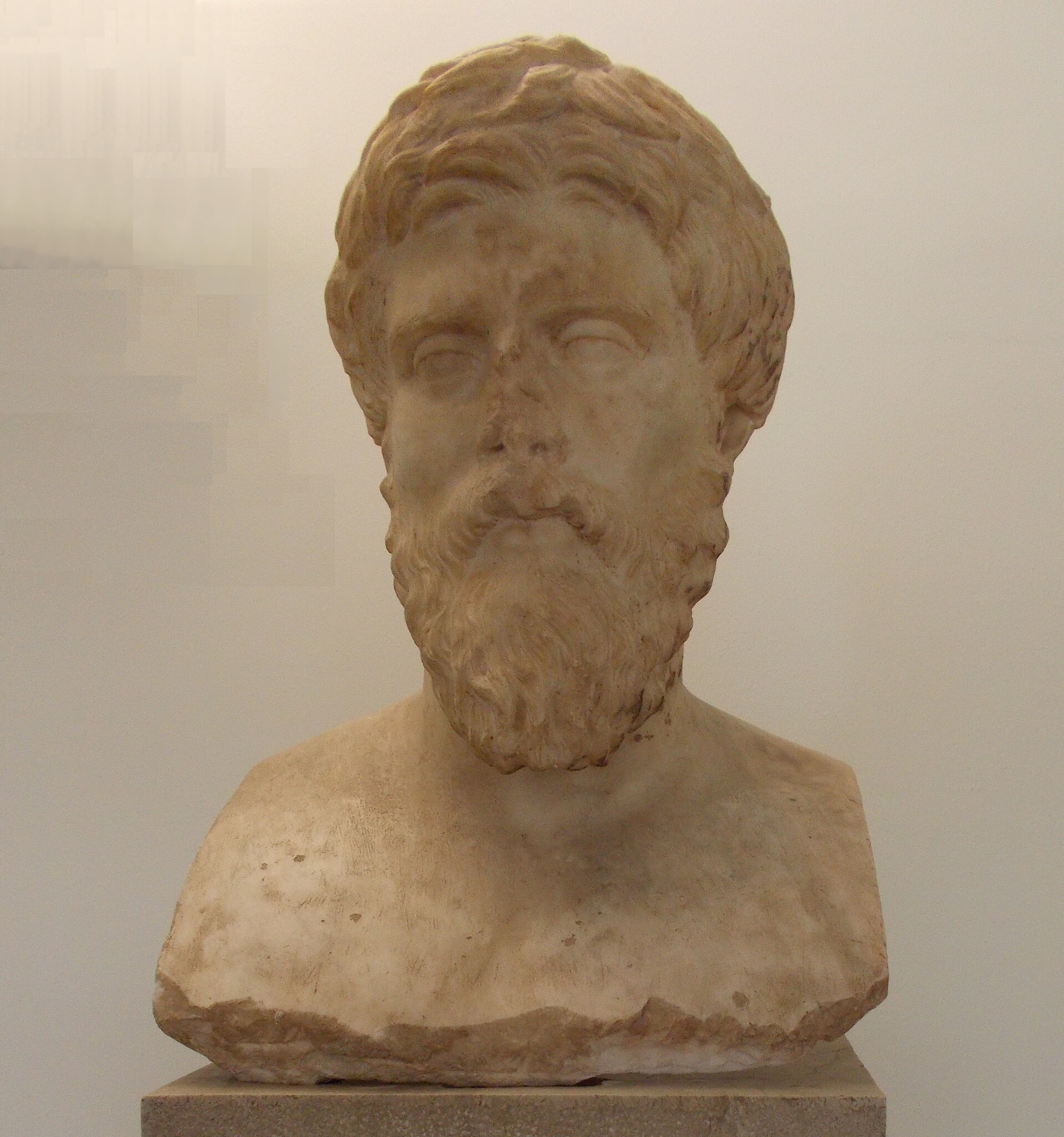 Bust believed to represent Plutarch at Delphi