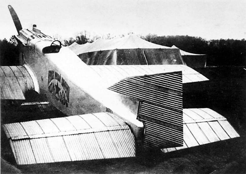 Polikarpov I-1 rear structure view on the ground