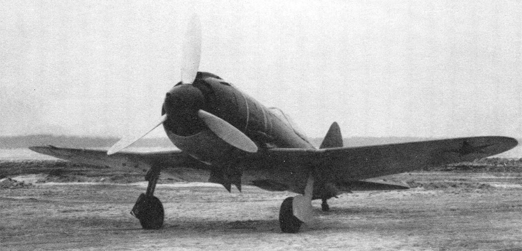 Polikarpov I-185 fighter front view on airfield
