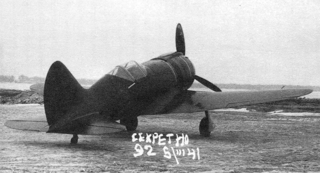 Polikarpov I-185 fighter rear quarter view