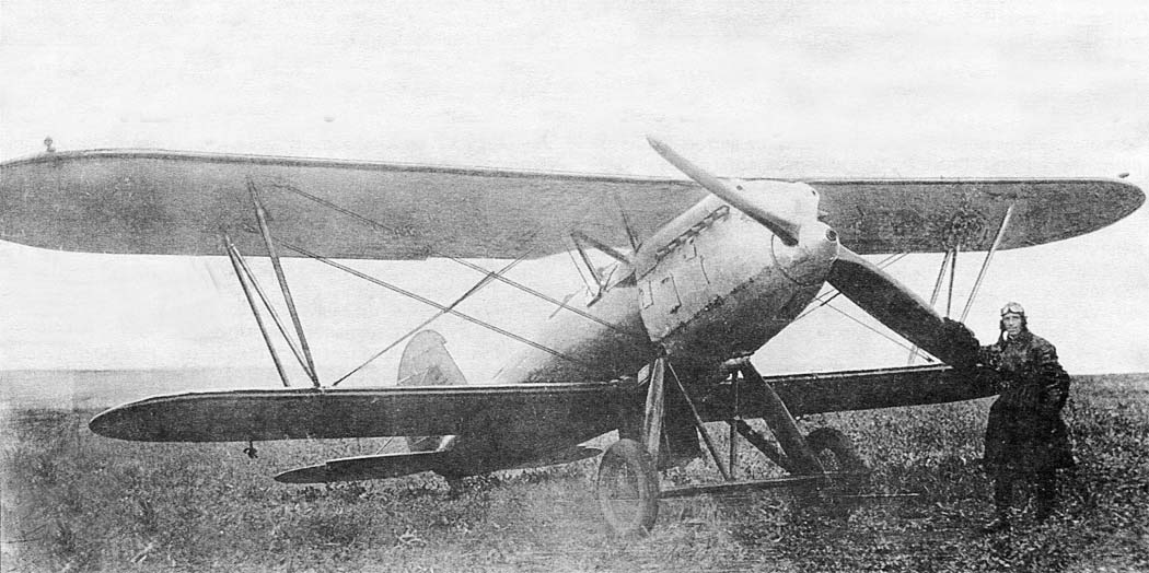 Polikarpov I-3 biplane fighter front quarter view
