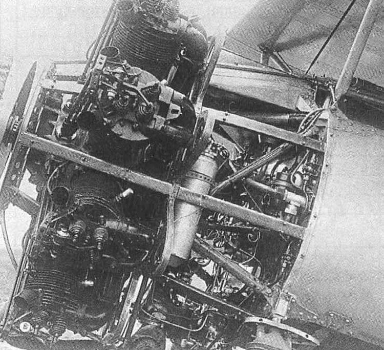 Polikarpov I-6 exposed engine detail