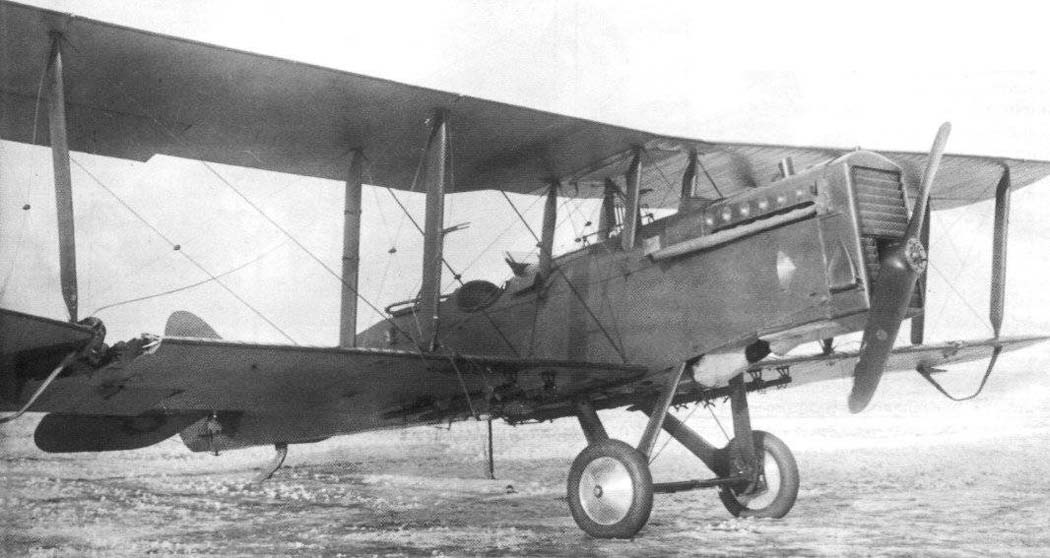 Polikarpov R-1 aircraft on the ground