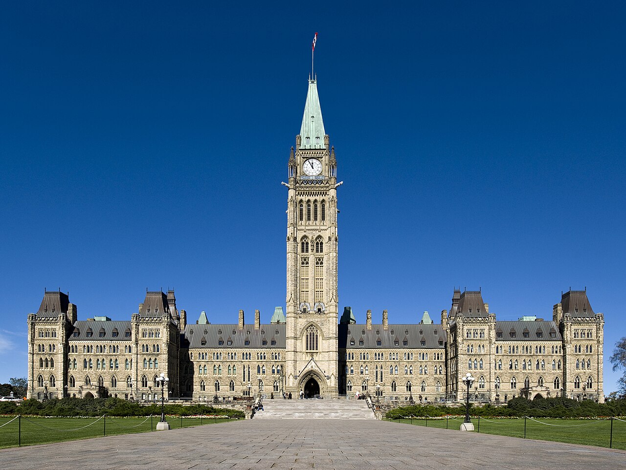 Centre Block on Parliament Hill in Ottawa, used as the primary civic government image for Canada.