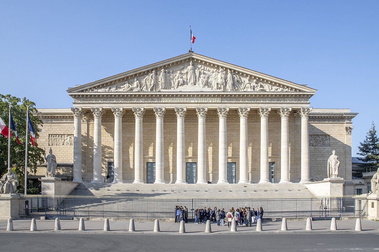 Palais Bourbon in Paris, used as the primary national legislative image for France.