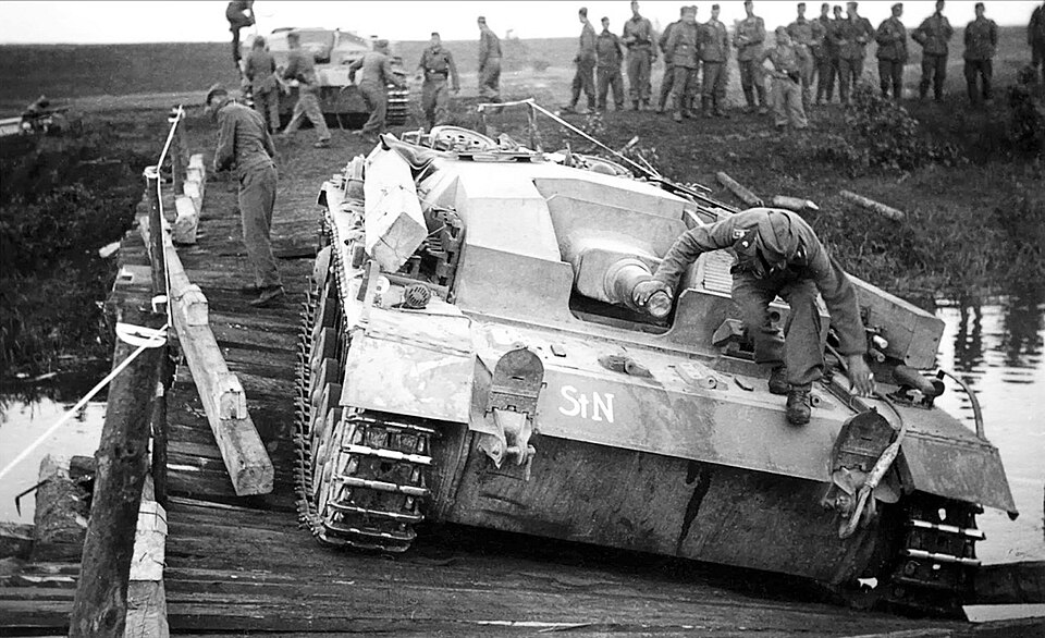 File:StuG III Ausf. B 201st assault gun brigade (Sturmgeschütz-Brigade 201) of the Wehrmacht on a collapsed bridge it was the Stug was built at the Alkett plant in September 1940 - March 1941. (51160638247).jpg for the POLIS manufacturer profile.