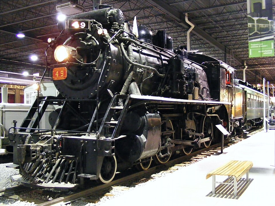 Canadian National No. 49 locomotive at the Canadian Railway Museum (Exporail) - August 2008.