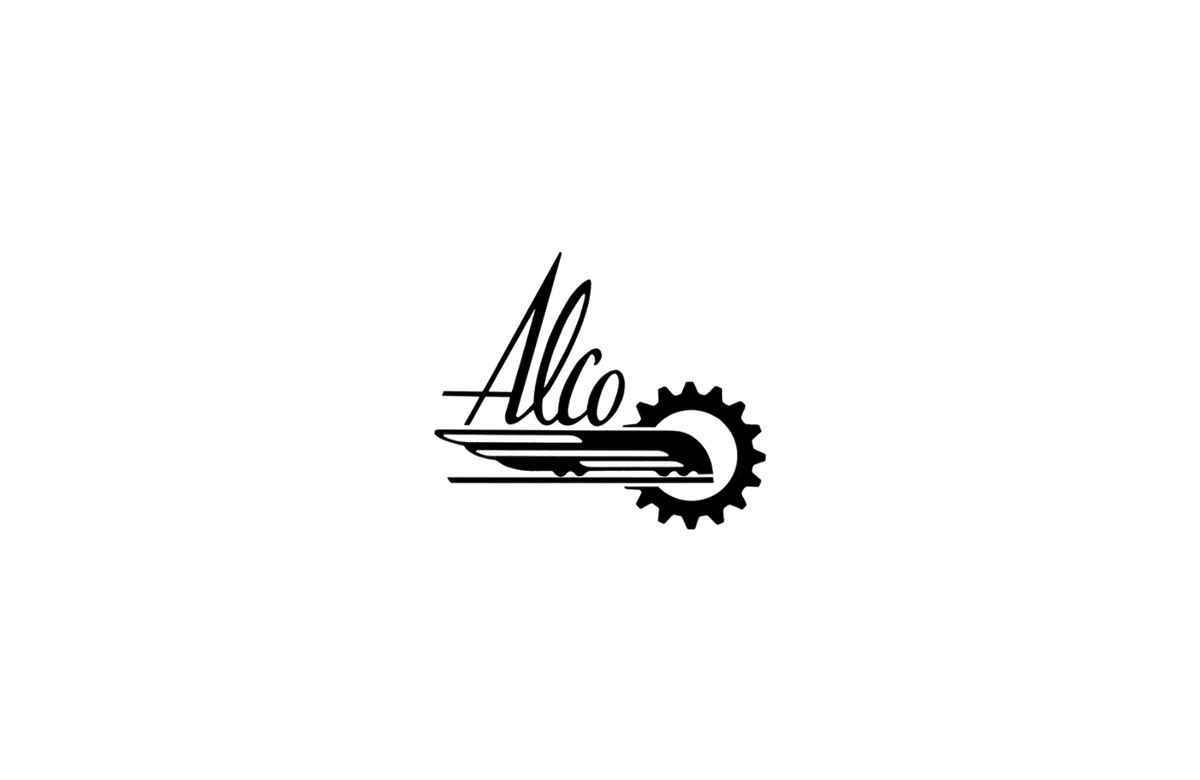American Locomotive Company manufacturer logo.