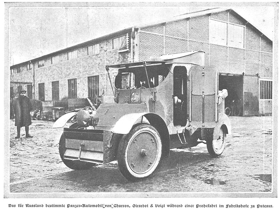 Charron, Girardot & Voigh armoured car built for Russia in Puteaux factory (Allgemeine Automobil-Zeitung, 1906.