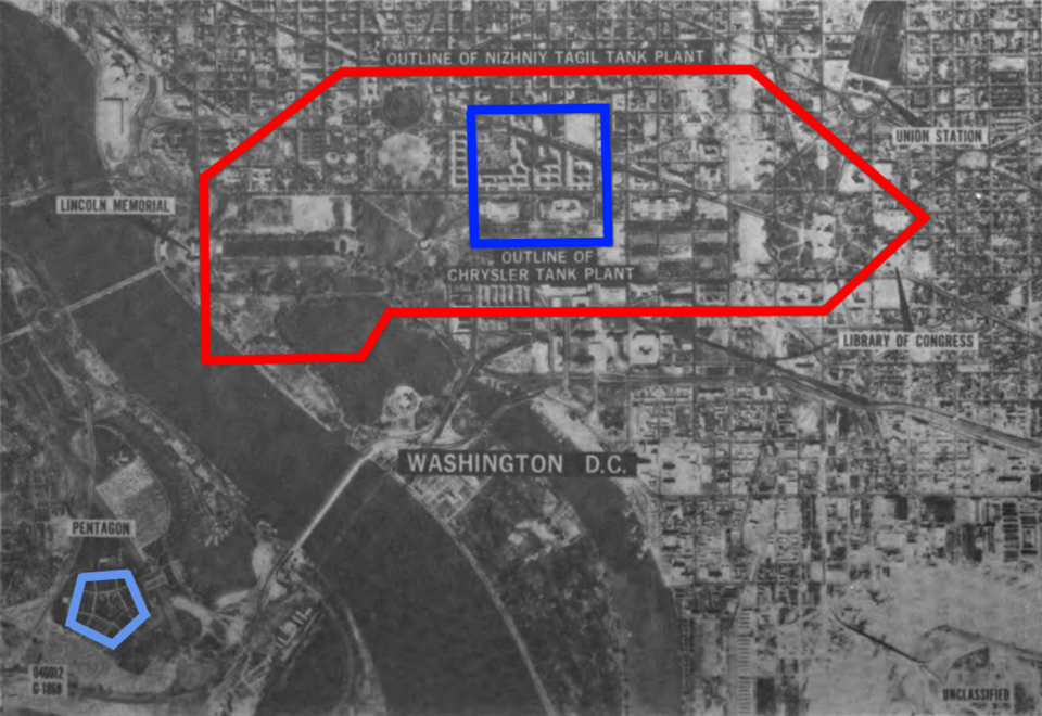 Comparison of Chrysler DTA and Nizhniy Tagil tank plant.