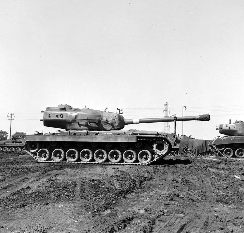 T30 Heavy tank in Detroit Tank Arsenal in 1950.