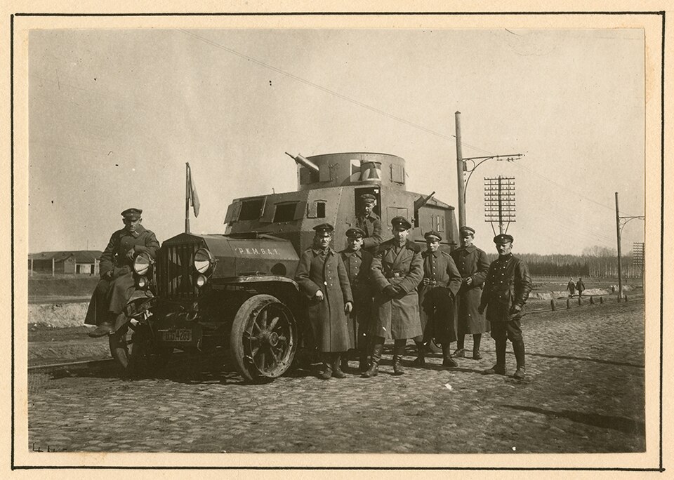 German officers with an armored car (8589740127.