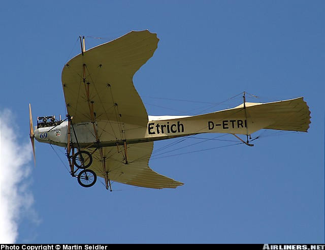 ETRICH Taube Austria, Hungary aircraft engine, power, speed.